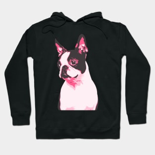 French Bulldog Pink Retro Art Hoodie